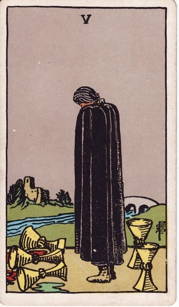 Five of Cups, upright