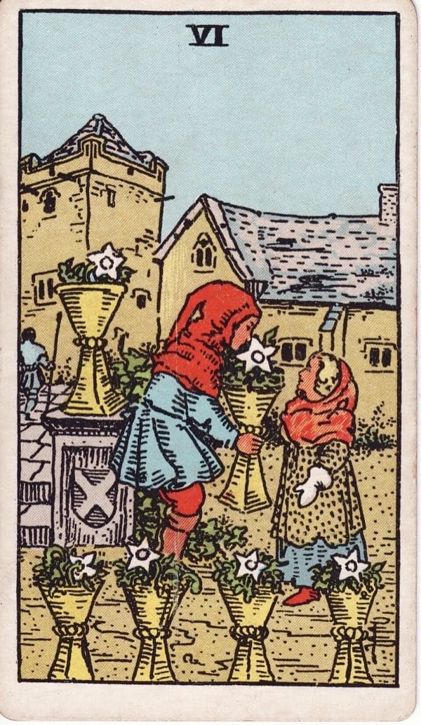 Six of Cups, upright