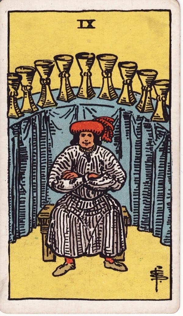 Nine of Cups, upright