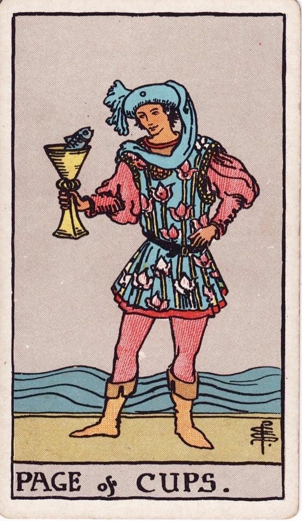 Page of Cups, upright