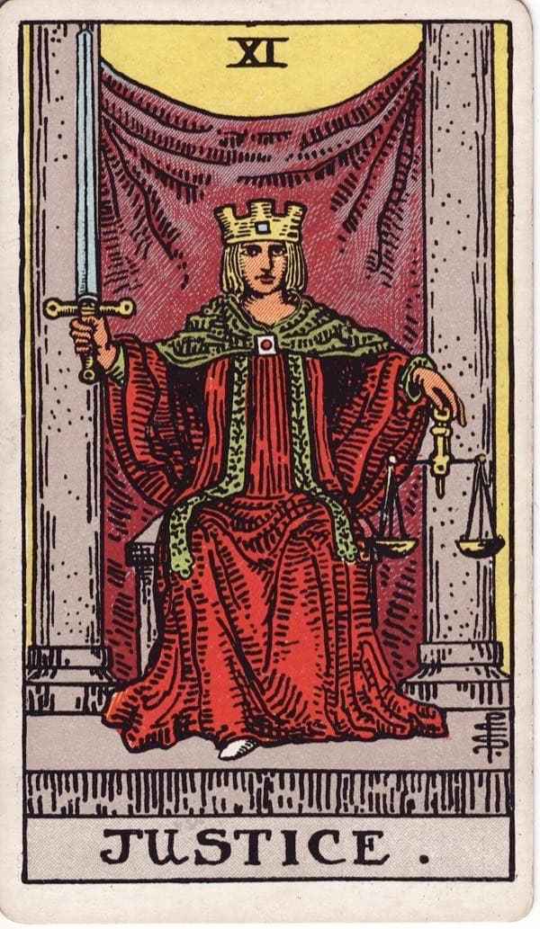 Justice, upright