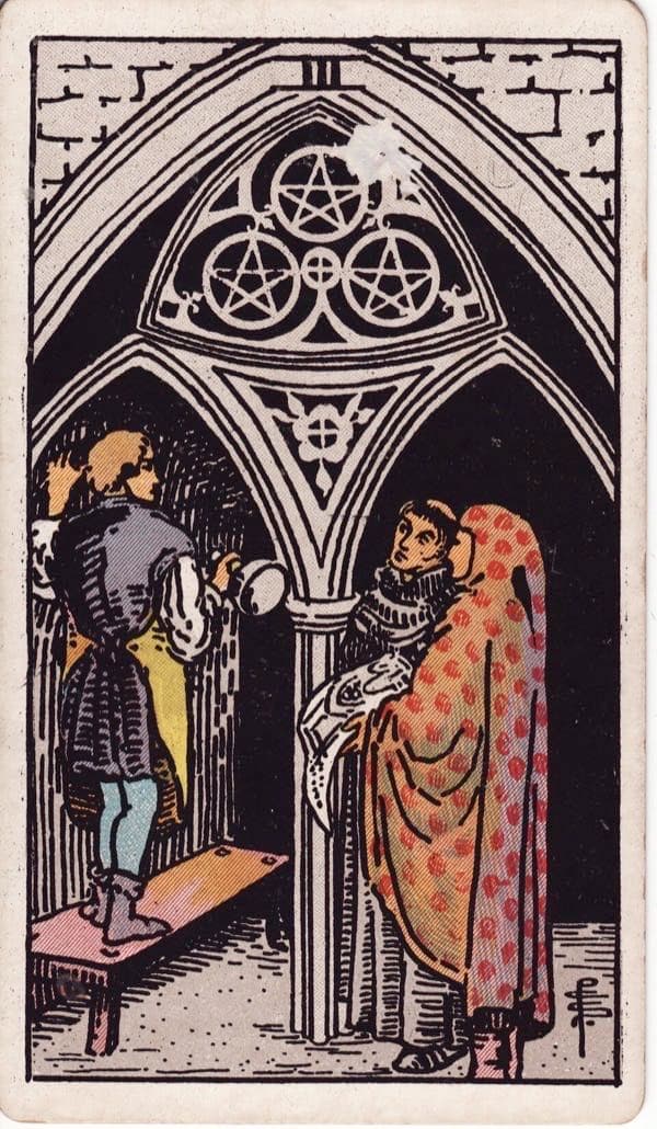 Three of Pentacles, upright
