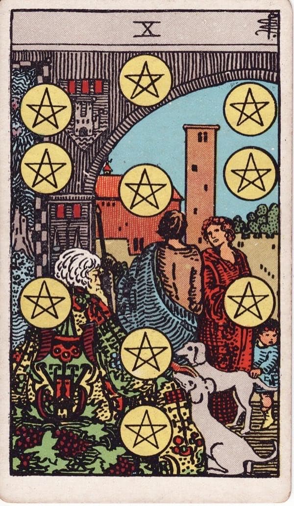 Ten of Pentacles, upright
