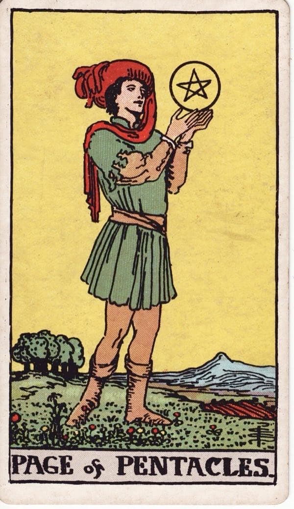 Page of Pentacles, upright