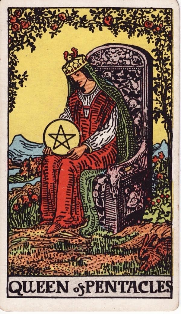 Queen of Pentacles, upright