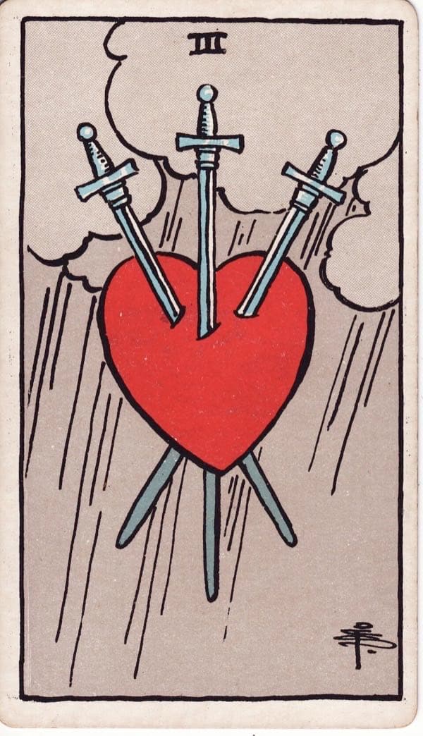Three of Swords, upright