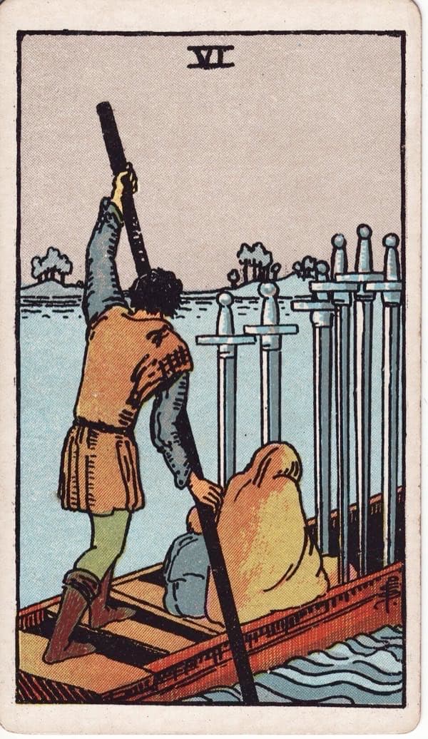 Six of Swords, upright