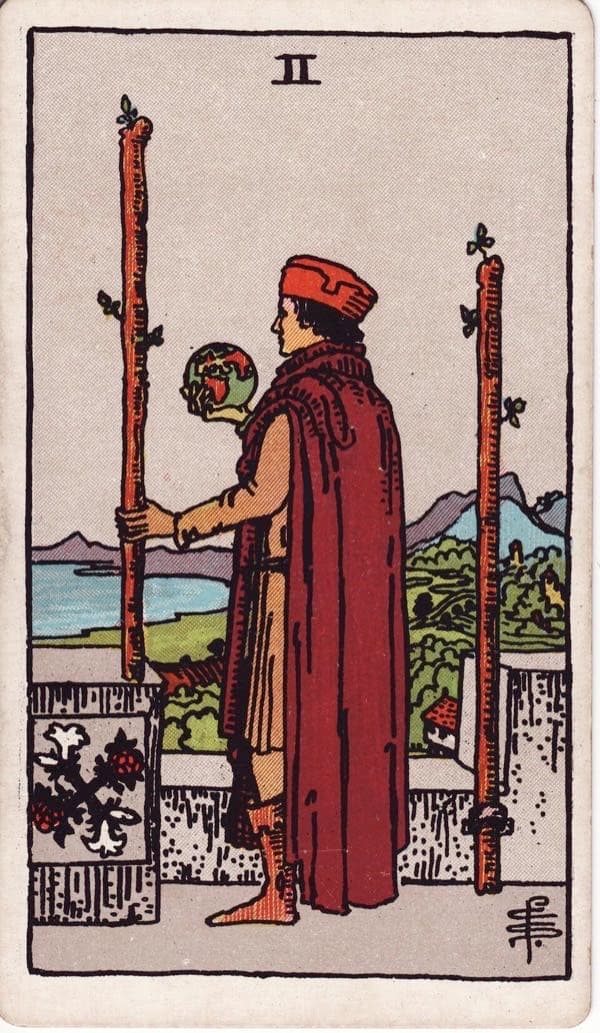 Two of Wands, upright