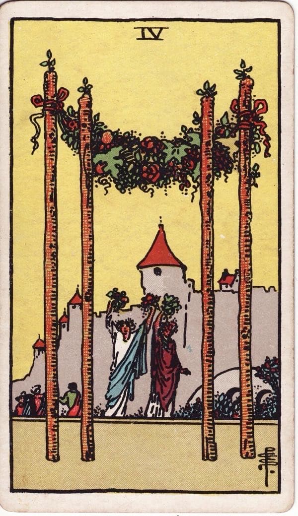 Four of Wands, upright