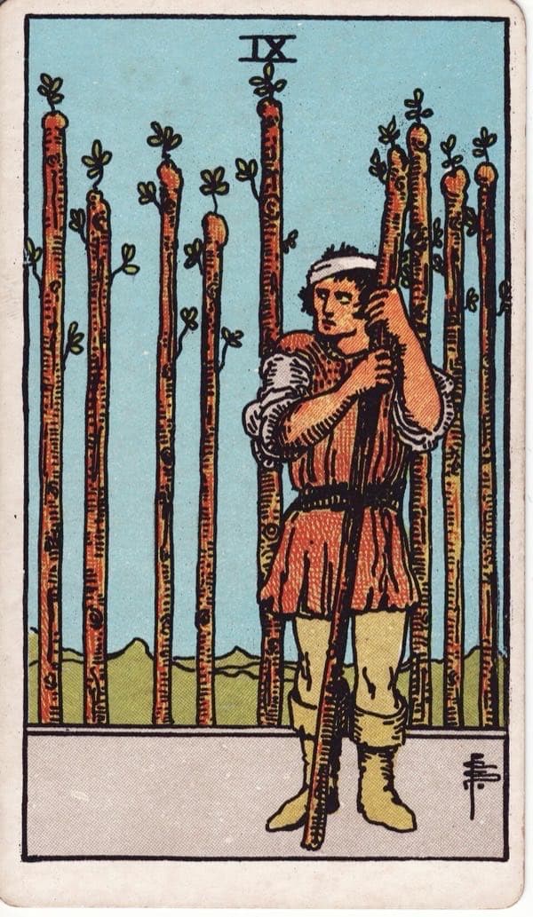 Nine of Wands, upright